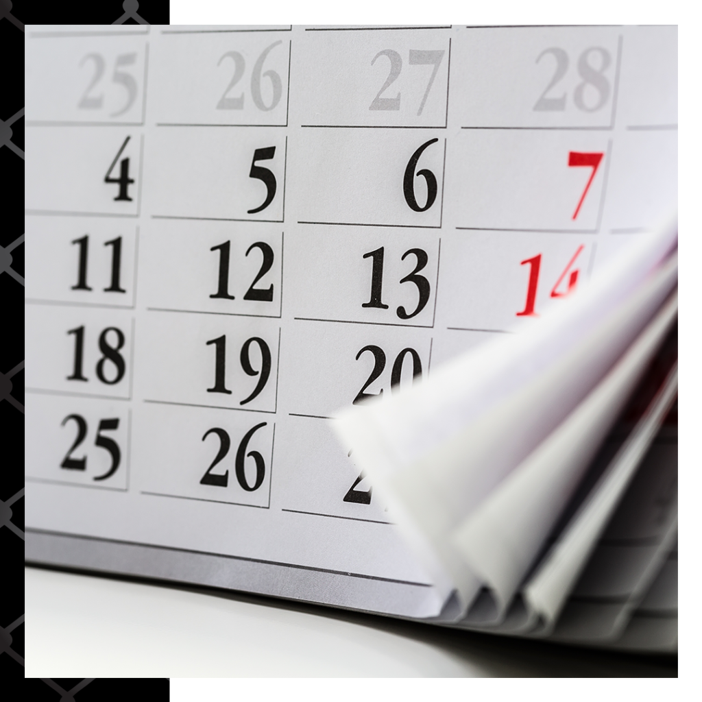 close up of flipping through a calendar