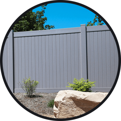 picture of vinyl fencing in cedar hills, utah, by haven yard fencing